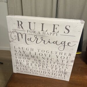 Decorative Canvas Wall Art with Marriage Quotes
